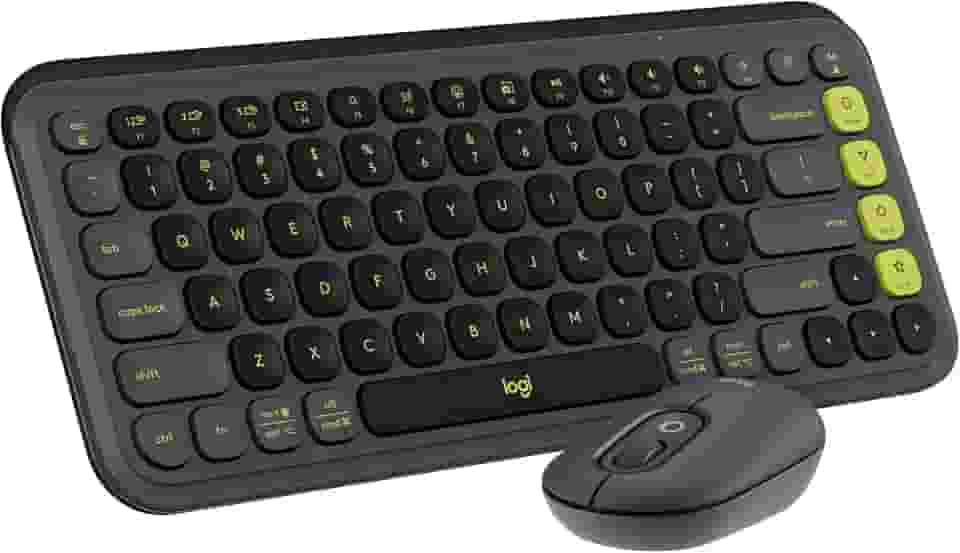 Combo Teclado e Mouse sem fio Logitech POP Icon com Teclas e Botões Personalizáveis, Clique Silencioso, Easy-Switch para até 3 dispositivos e Conexão Bluetooth - Grafite
