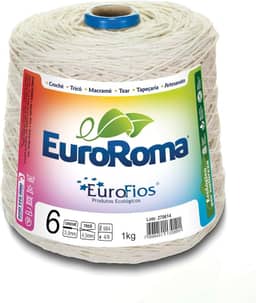 Euroroma 170.6.100, Barbante Cru 1, 0Kg 4/6 Fios Rolo, Multicolor