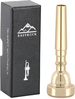 EastRock Bocal para trompete 7C banhado a ouro Bb Trompeta Bocal Trompeta Acessórios para Instrumento Embalado a Vácuo