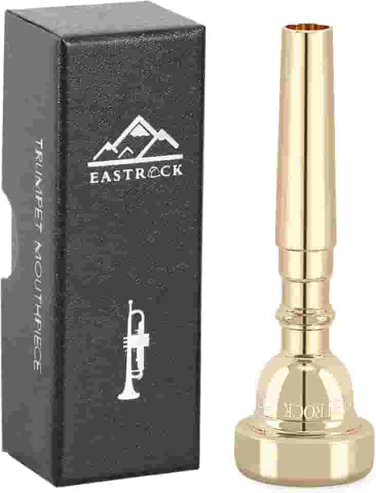 EastRock Bocal para trompete 7C banhado a ouro Bb Trompeta Bocal Trompeta Acessórios para Instrumento Embalado a Vácuo