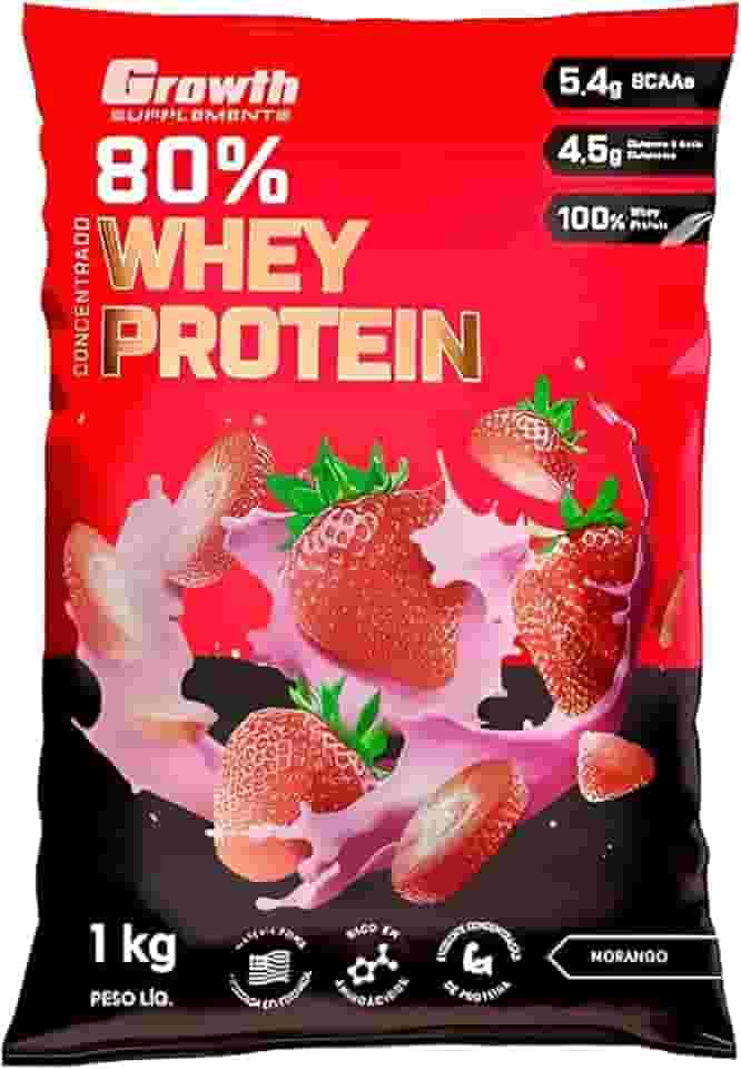 Whey Protein 1k - Growth Suplements (Morango)