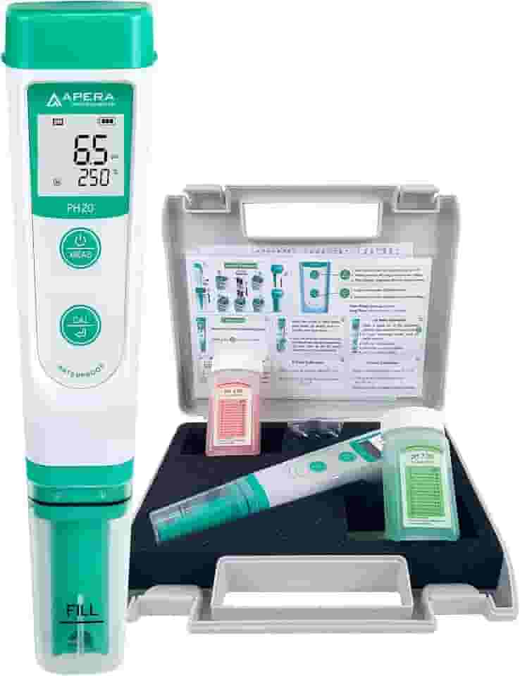 Apera Instruments Kit de testador de ph à prova d'água ph20 série de valores ai209, precisão de ± 0,1 ph