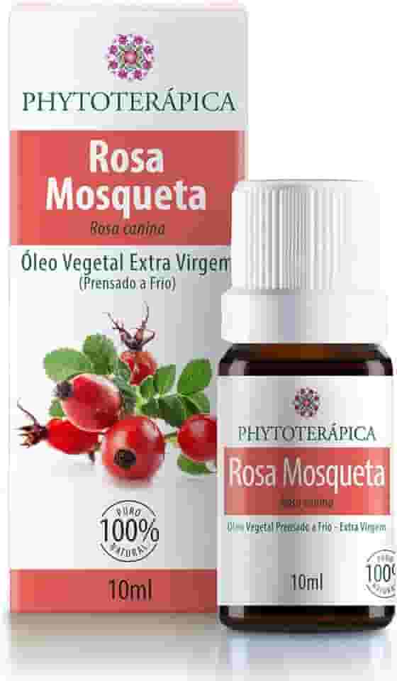 PHYTOTERAPICA- Óleo Vegetal de Rosa Mosqueta -Aromaterapia -Pele e Cabelo - Indicado para atenuar linhas e marcas de expressão, cicatrizes, estrias, queimaduras e assaduras - 100% Puro e Natural -10ml