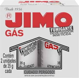 JIMO Gás Fumigante Inseticida Desinsetização de Casas e Ambientes Fechados Eficaz contra Barata Aranha Pulga e Insetos Caseiros Estojo com 2 Tubos 35g