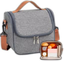 Bolsa Térmica Lancheira Com Alça Transversal Para Marmitas e Lanches - Porta Refeições Moderno e Compacto de Trabalho Passeios e Academia Fitness