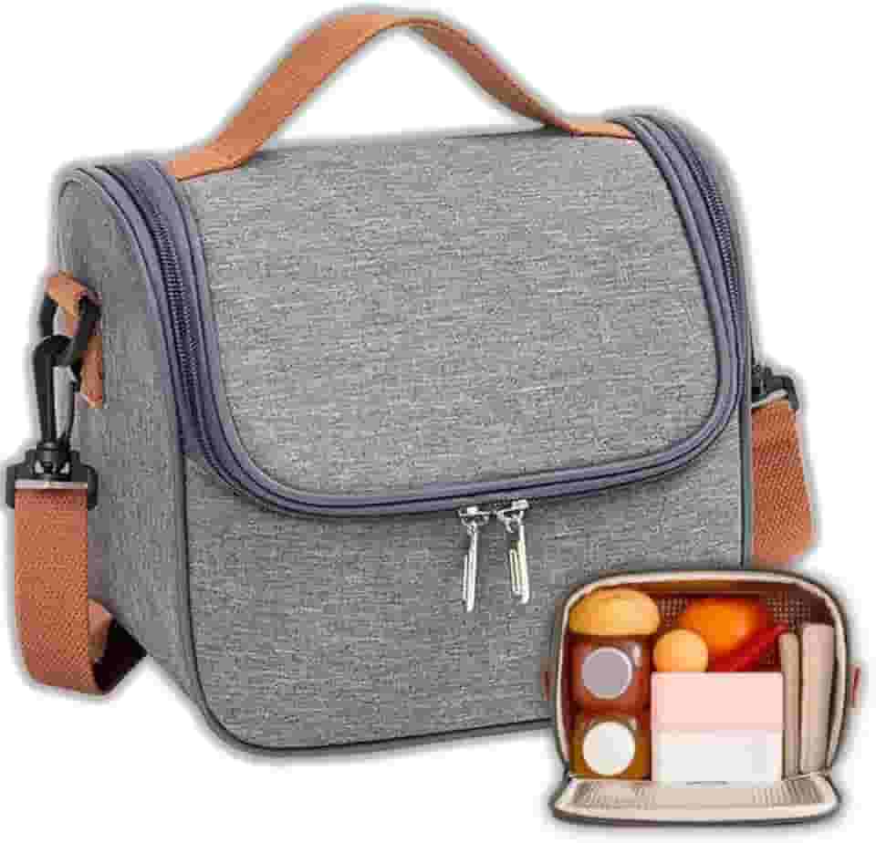 Bolsa Térmica Lancheira Com Alça Transversal Para Marmitas e Lanches - Porta Refeições Moderno e Compacto de Trabalho Passeios e Academia Fitness
