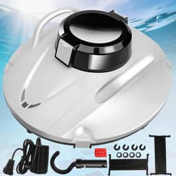 Fexhull Robô Aspirador De Piscina Sem Fio, Navegação Inteligente, Para Piscinas Elevadas, Mais 150 Minutos, Estacionamento Automático, Planejamento Inteligente Percurso Até 1100 Pés Quadrados