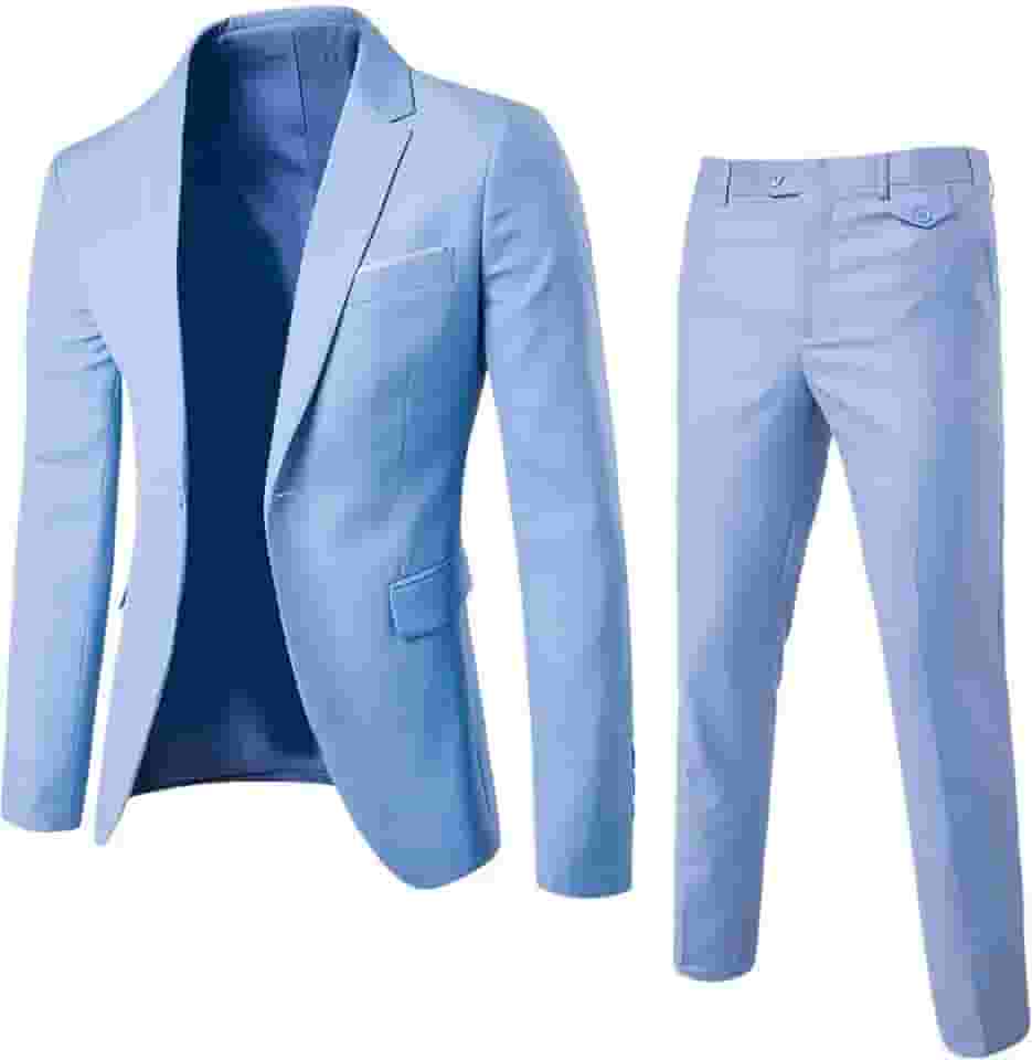 Terno masculino casual cor sólida conjunto de duas peças