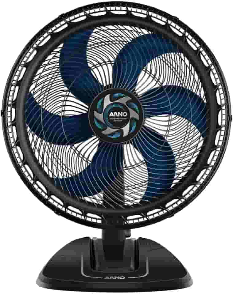 Ventilador de Mesa Arno Xtreme Force Breeze 50cm VB50, 126W, 6 Pás, 3 Velocidades, Oscilação 80º, Power Zone, Modo Sono Tranquilo, Grade Chevron Zone, 110V