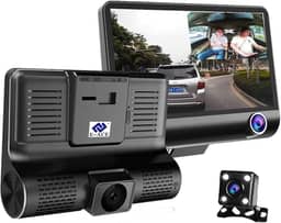 Kit 3 Cameras Veicular Interna Frontal Ré Filmadora Automotiva Dashcam B28 Full Dd Veicular Carro Segurança
