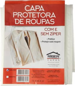 CAPA PROTETORA DE ROUPA/TERNO COM ZIPER, RIBERCAPAS, BEGE