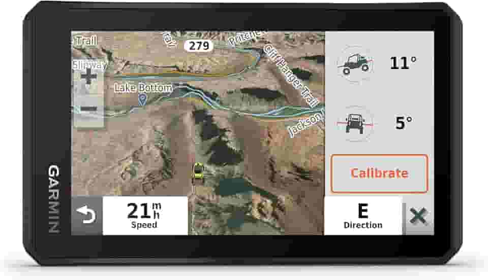 Garmin Navegador off-road Tread Powersport, inclui mapeamento topográfico, informações privadas e públicas de terra e mais, tela de 5,5 polegadas