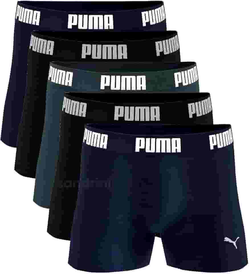 Kit 5 Cuecas Boxer Puma Sem Costura Confortável Esporte Masculino
