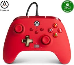PowerA Enhanced Wired Controller for Xbox - Red, Gamepad, Wired Video Game Controller, Gaming Controller, Xbox Series X|S, Xbox One - Xbox Series X