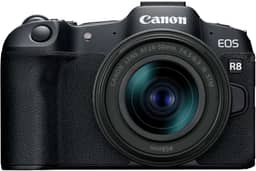Câmera Mirrorless Canon EOS R8 Full-Frame, 24,2 MP, Vídeo 4K, com Lente RF24-50mm F4.5-6.3 IS STM, Preta