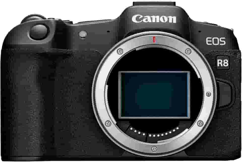Câmera Canon EOS R8 Full-Frame, Sem Espelho, 24,2 MP, Vídeo 4K, DIGIC X, Montagem RF, Corpo, Preta