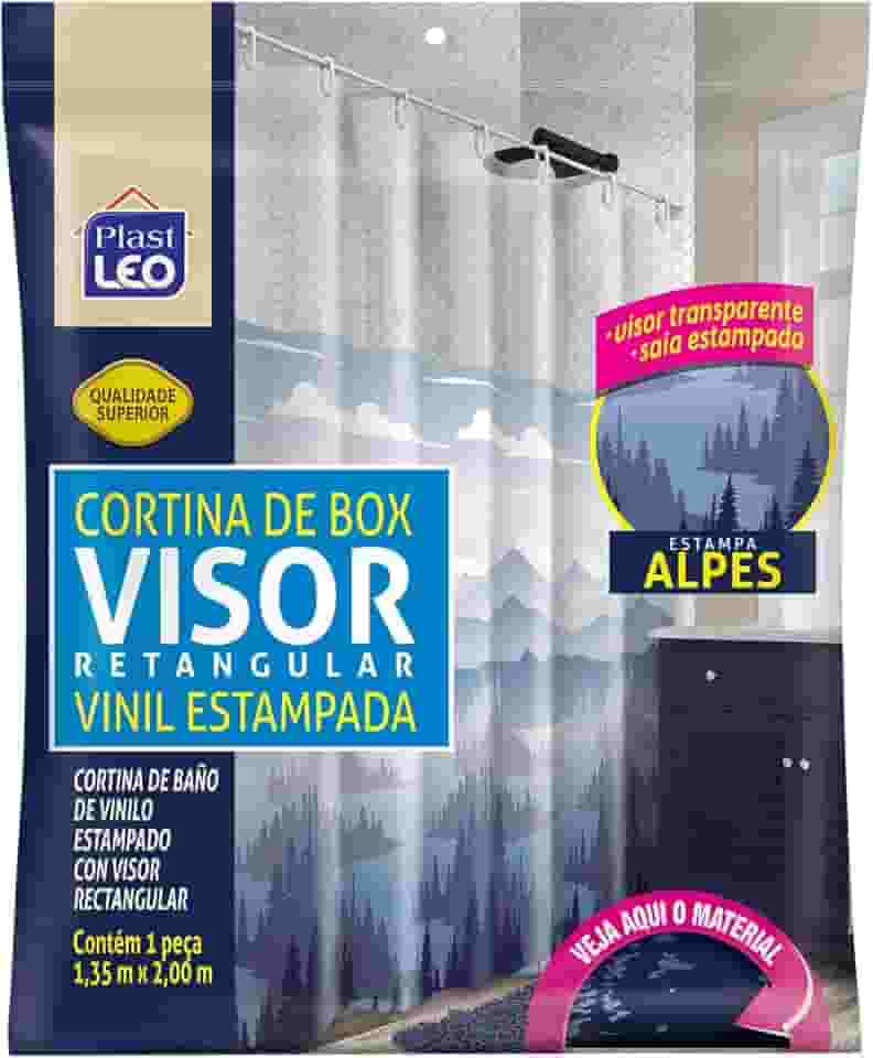 Cortina para Box ALPES Visor Cristal (1,35x2,00m) | Plast Leo (Ref.: 623-F)
