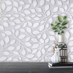 Papel de Parede Adesivo Floral Lavável Flor Adesivo Rolo 5 Metros (Folhas 3D)