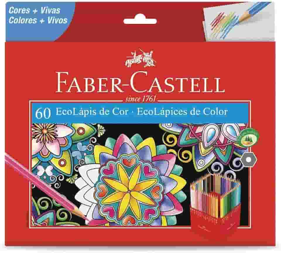 EcoLapis de Cor Faber-Castell 60 Cores, Faber-Castell, 120160G, Multicor