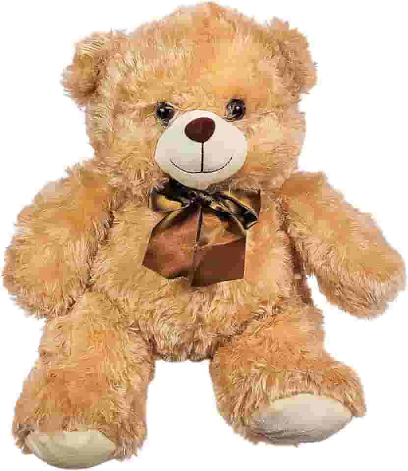 Fizzy, Urso De Pelúcia Com Lacinho 35cms - Marronzinho