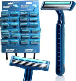 Aparelho Barbear Descartável Cartela 24 Unidades Lâmina Tripla Flexível Sistema Pivot Conforto Seguro