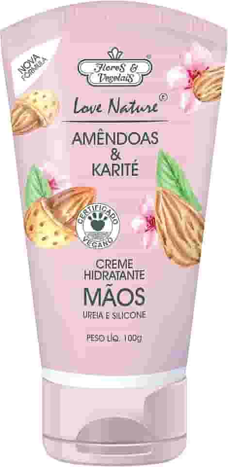 Flores & Vegetais Creme Hidratante Mãos Amêndoas & Karité Love Nature® 100G