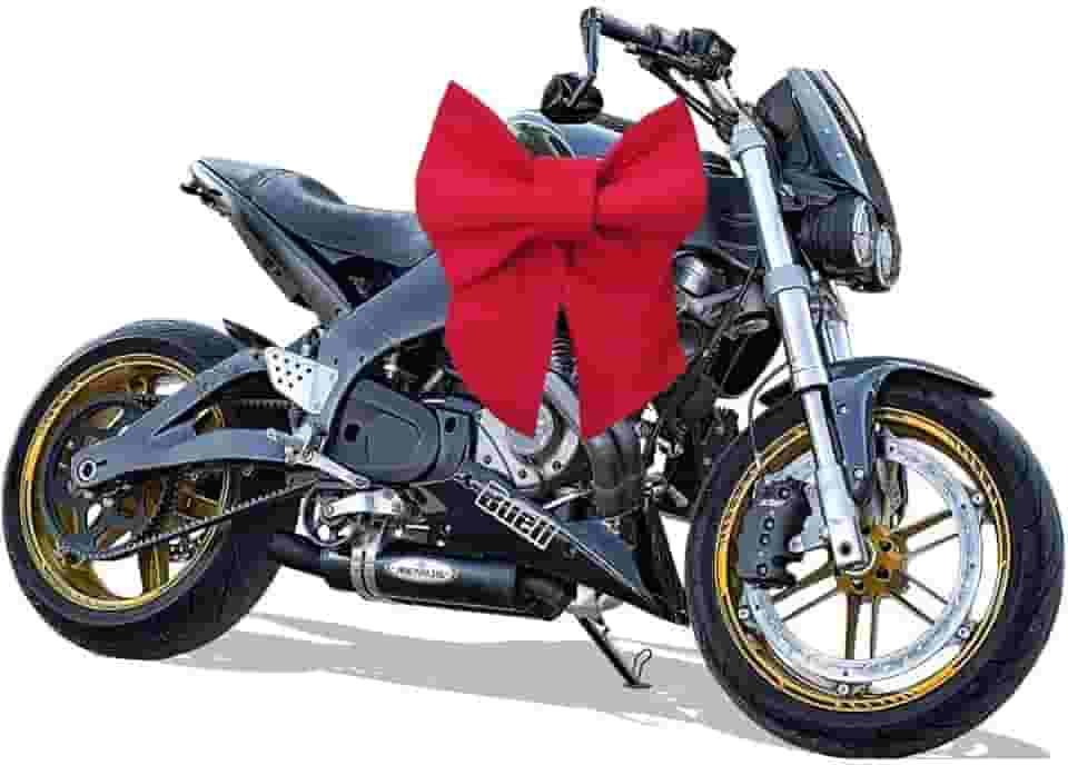 Laço Decorativo Grande para Moto e Carro, 35 cm, Presente para Natal, Vermelho