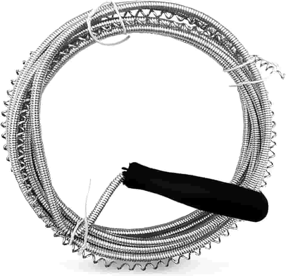 Desentupidor Dreno em Espiral com Cabo de Aço Carbono 3 Metros para Ralos Canos Pia Cozinha e Banheiro Solução Prática para Tubulação com Mola Inoxidável Ideal para Casa e Coletor de Cabelo