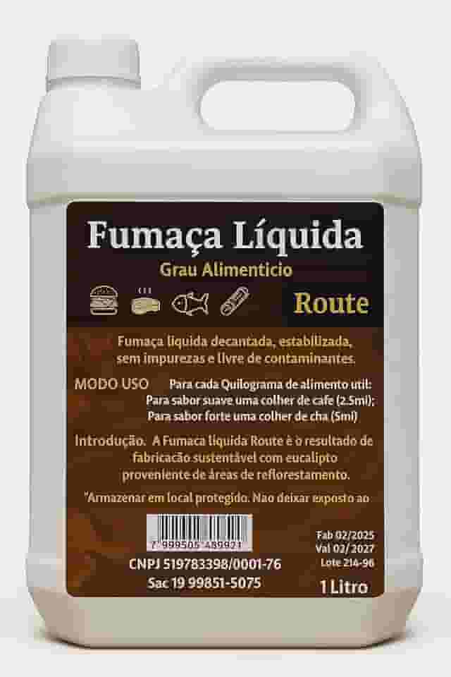 Fumaça Líquida Profissional, Sabor Defumado Natural, Vegano