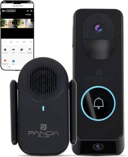 Vídeo Porteiro Interfone Inteligente Wifi Câmera Dupla Visão Noturna 180° HD Alexa Tuya Smartlife Panda Plus Áudio Bidirecional