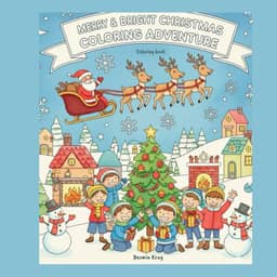 Merry & Bright Christmas Coloring Adventure - Coloring Book (Portuguese Edition)