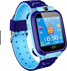 Smartwatch Infantil Howear, GPS, Câmera, Chat, Botão SOS, À Prova d'Água IP67, Azul, Rosa, Preto, Rastreador de Localização para Crianças (Azul)