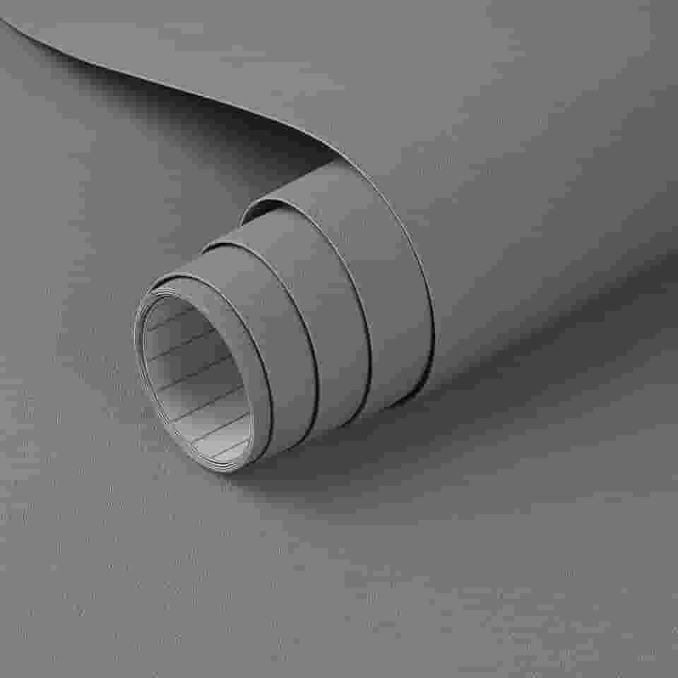 Papel de Parede Adesivo Premium Cinza Texturizado 5m x 45cm para Paredes e Móveis