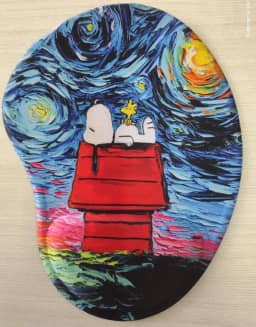 Mouse Pad Ref.101 Com apoio de pulso Ergonômico | Snoopy (Snoopy Dormindo)