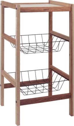 Fruteira Tramontina Utilínea em Madeira Mista com Estante e 2 Cestos