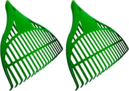 Kit 2 Vassoura Ancinho Rastelo De Jardim 20 Dentes 47cm Folhas, Gramado, Feno, Palha, Sem Cabo - Plasdoni