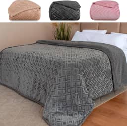 Coberdrom Edredom Manta King Aveludado com Sherpa Soft Dupla face - BF Colchões