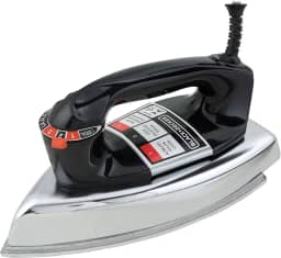 BLACK+DECKER Ferro de Passar Roupa a Seco, Metálico Preto, Modelo VFA1110XM6, 220V