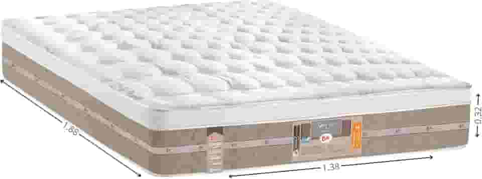 Colchao Casal Castor Silver Star Mola Pocket Air One Face 138X188X032