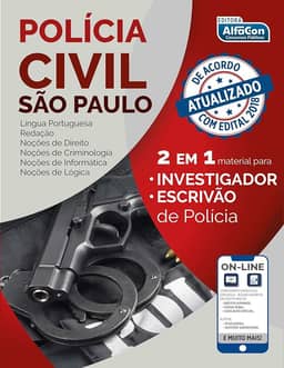 Polícia Civil de São Paulo - 2 em 1 - Material Para Investigador e Escrivão de Polícia