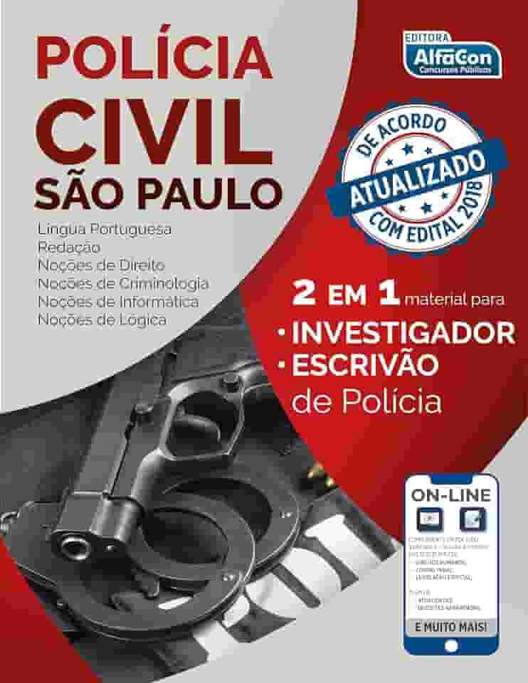 Polícia Civil de São Paulo - 2 em 1 - Material Para Investigador e Escrivão de Polícia