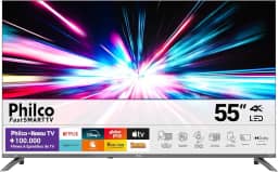 Smart TV 55" Philco 4K UHD LED Roku TV Dolby Audio P55CRA