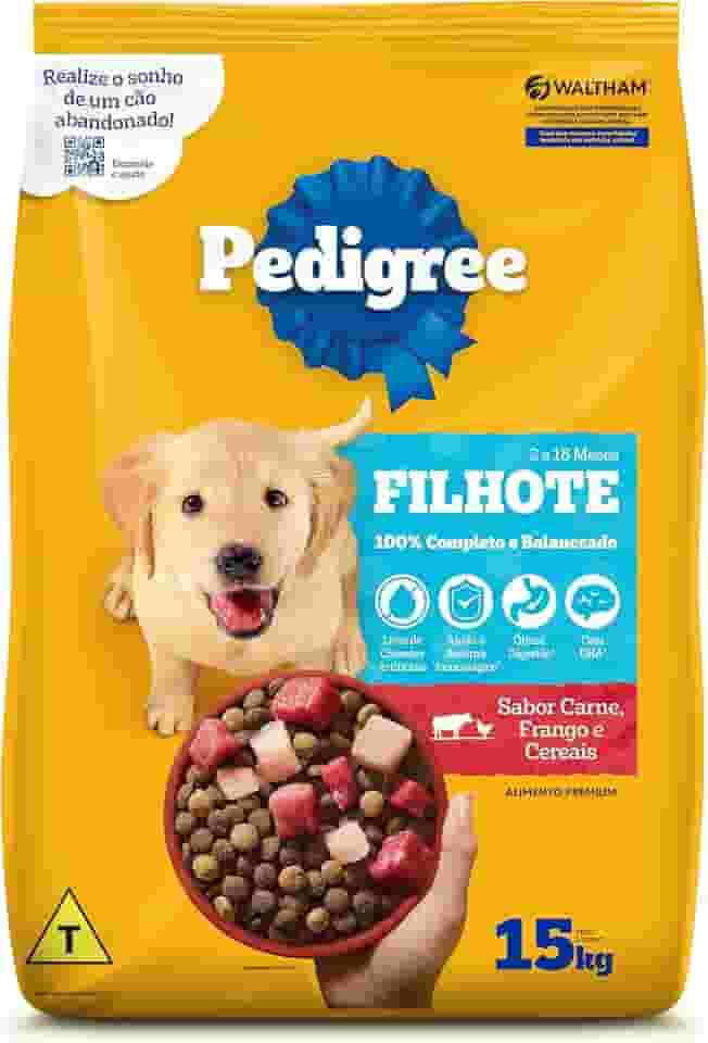 Ração Pedigree Carne Frango e Cereais Cães Filhotes 15 kg