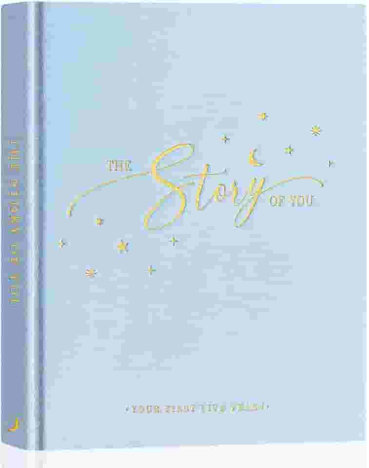 Lanpn Livro De Memórias Do Bebê - Livro De Memórias De Linho Para Bebês - A História De Você - Diário Dos Primeiros 5 Anos Do Bebê Recém-Nascido, Álbum De Fotos, Álbum De Marcos Para Meninos E Menin