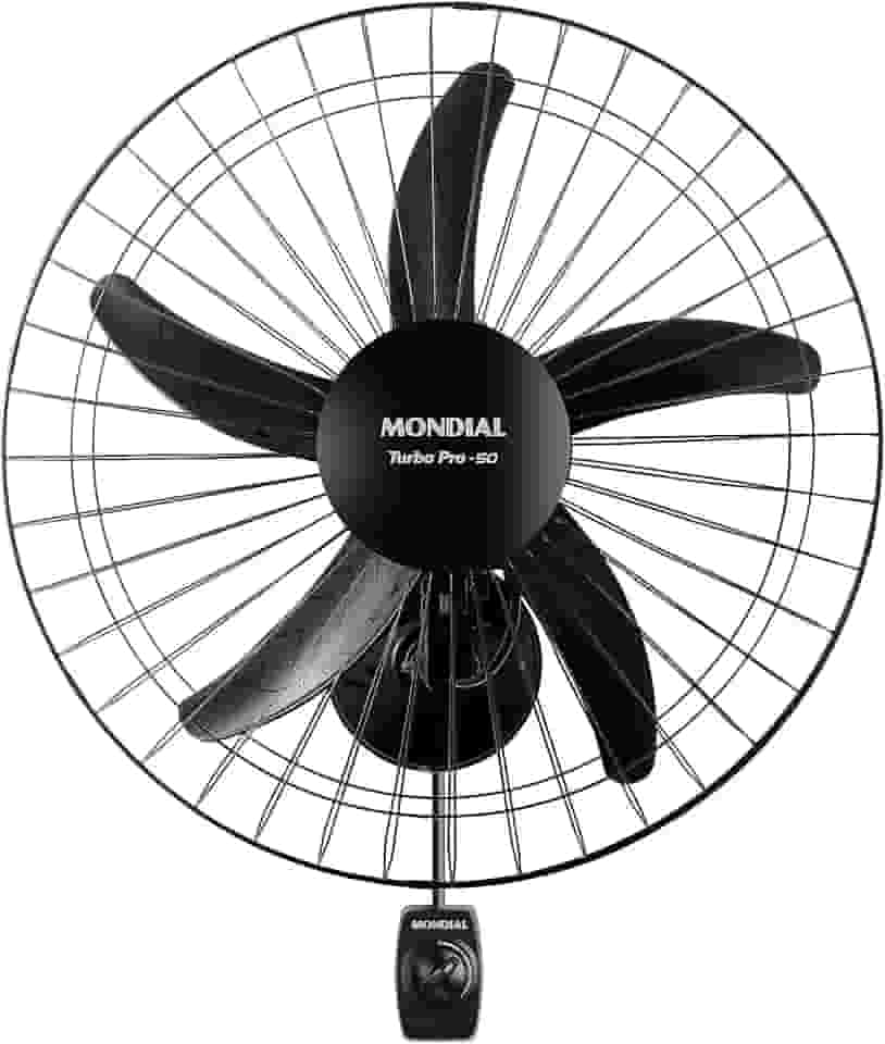 Ventilador de Parede Turbo 50cm Pro 5 Pás, Mondial, Preto, 150W, 220V - NVP-PRO-50
