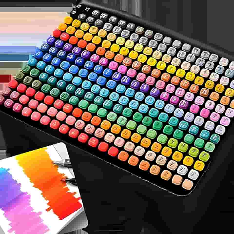 Kit De Canetinhas Touch Coloridas Ponta Dupla Com 48 Cores Para Desenho Lapis Marcador Profissional E Escolar Duas Pontas Hidrográfica De Alta Performance