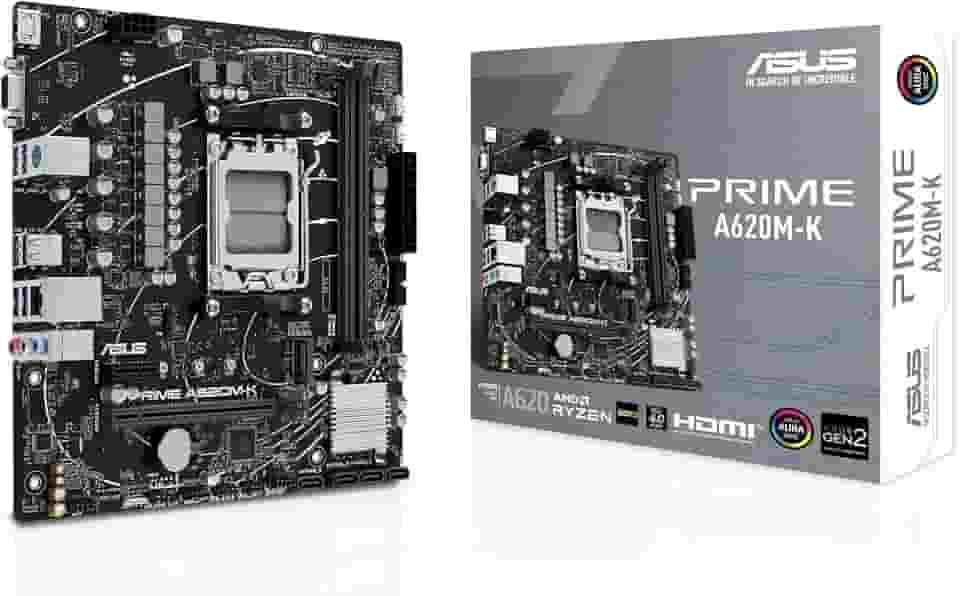 Placa Mãe Asus PRIME A620M-K (AM5/2xDDR5/HDMI/DP/VGA/M.2/USB 3.2)