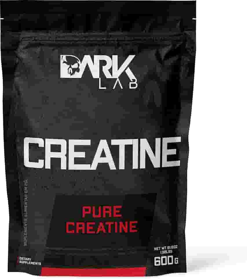 Creatina Pura Dark Lab 600g, Monohidratada 100% de Pureza, Sem Sabor