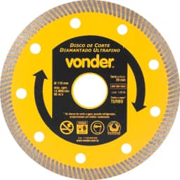 Vonder, Disco De Corte Diamantado, 110 Mm, Para Porcelanato, Ultrafino.