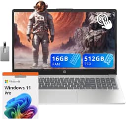 HP Notebook Empresarial Com Tela Sensível Ao Toque Hd De 15,6", Intel I3-1215U, 16 Gb Ram Ddr4, Ssd Pcie 512 Gb, Placa Vídeo Uhd, Teclado Numérico, Câmera 720P, Windows 11 Pro, Prata, Cartão Usb Hot